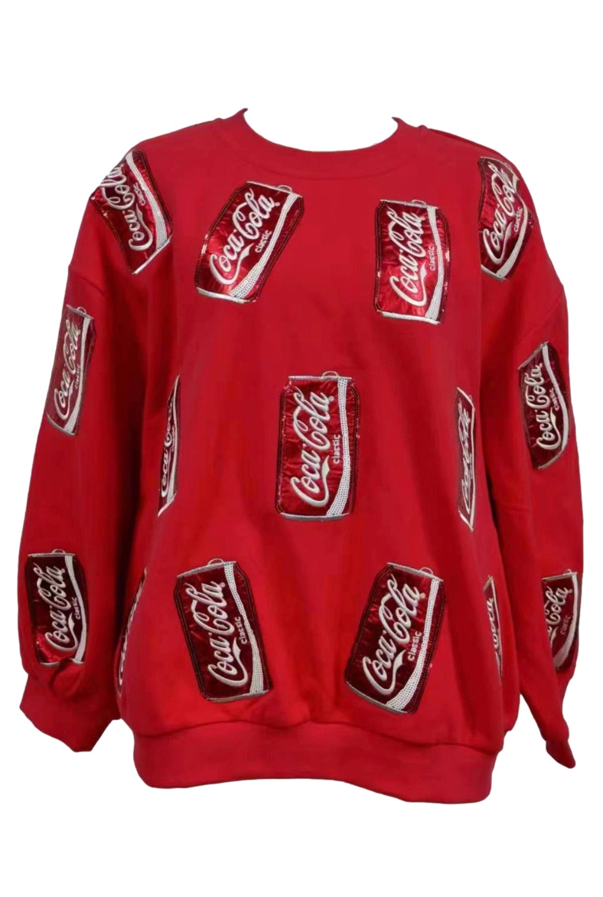Queen of Sparkles Red Scattered Coke Can Short Set