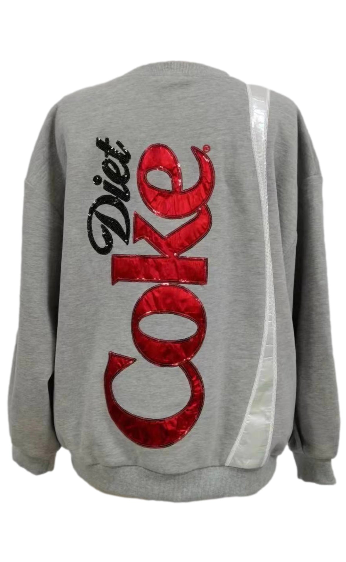 Queen of Sparkles Grey Diet Coke Logo Sweatshirt