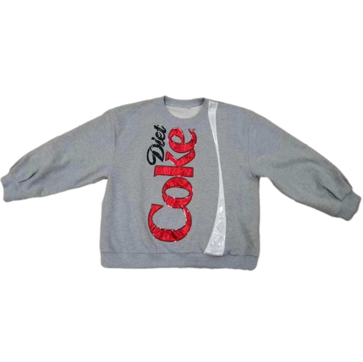 Queen of Sparkles Grey Diet Coke Logo Sweatshirt