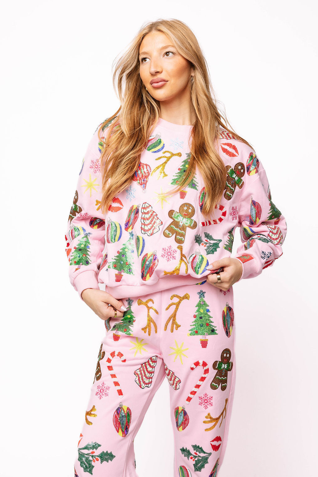 Queen of Sparkles Light Pink Christmas Icon
