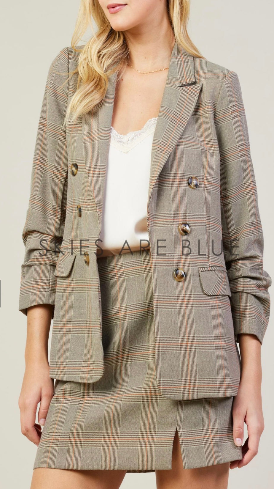 Brown Plaid Blazer