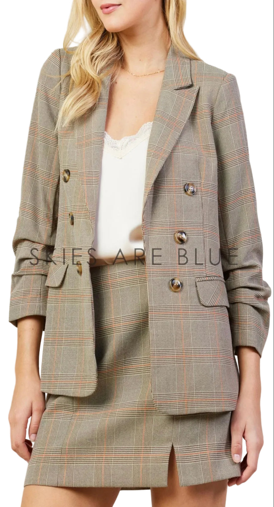 Brown Plaid Blazer