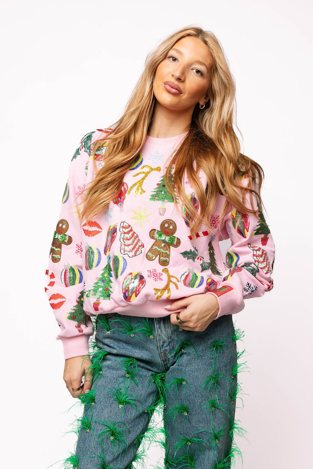 Queen of Sparkles Light Pink Christmas Icon