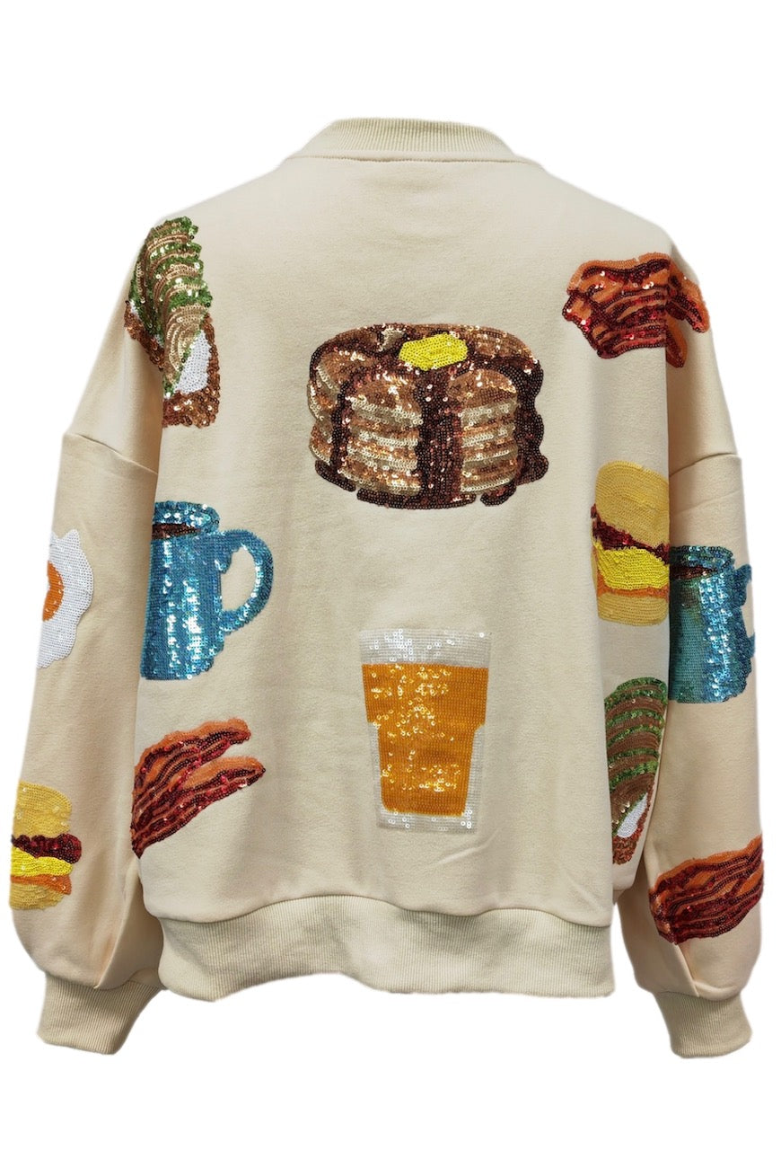 Queen of Sparkles Queen of Breakfast Sweatshirt