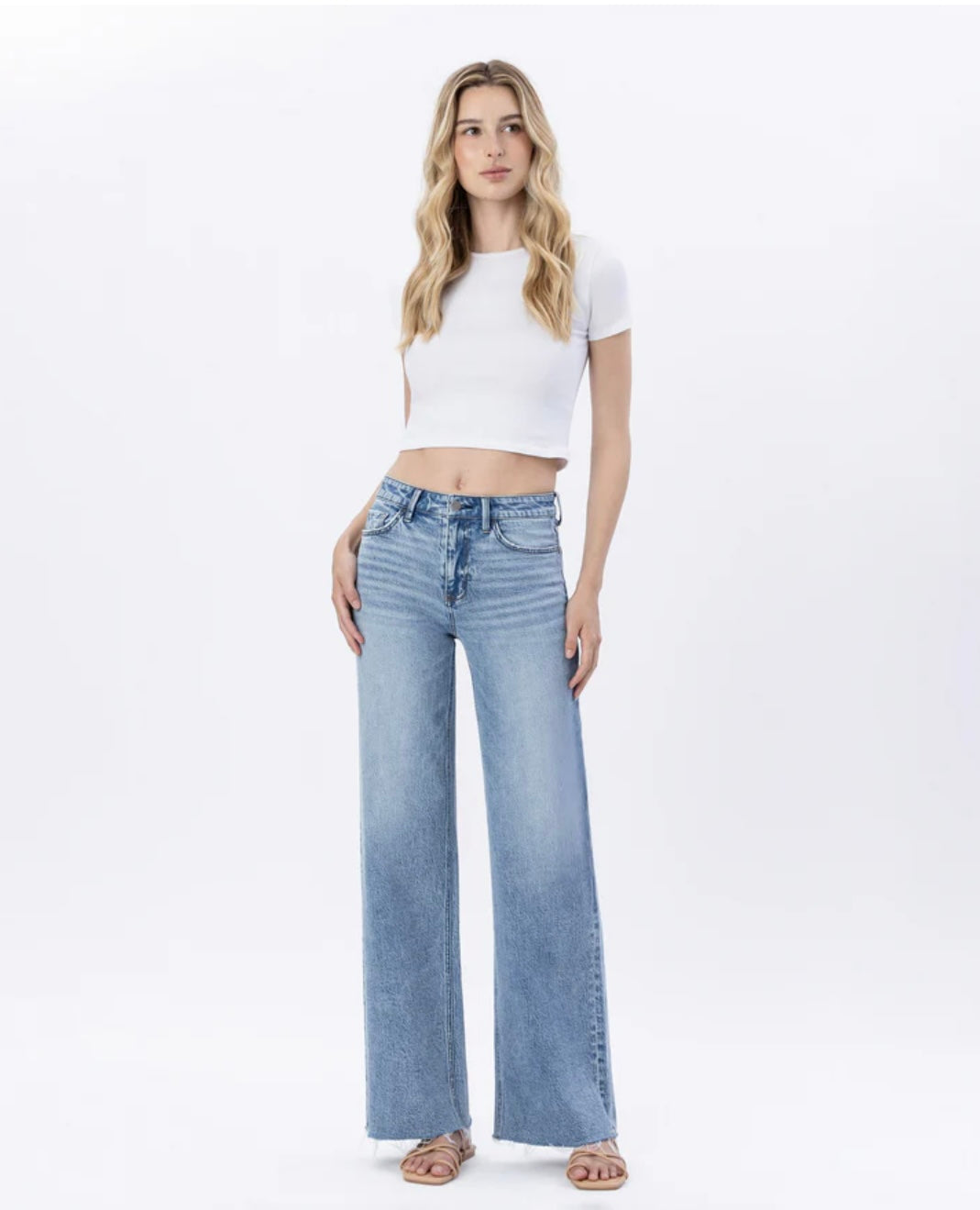 High Rise Wide Leg Jeans