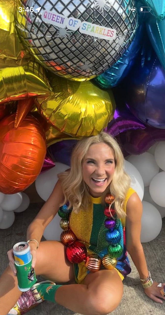 Queen of Sparkles Rainbow Sunshine Rhinestone Top