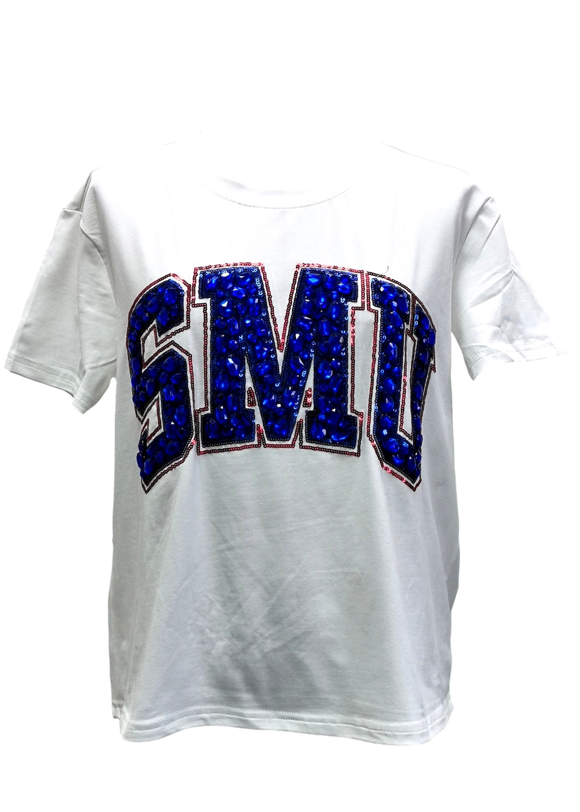 Queen of Sparkles Licensed SMU Jeweled Letter Tee