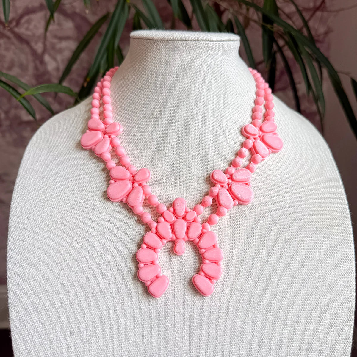 Night Bloom Necklace in Stardust Bubblegum Pink