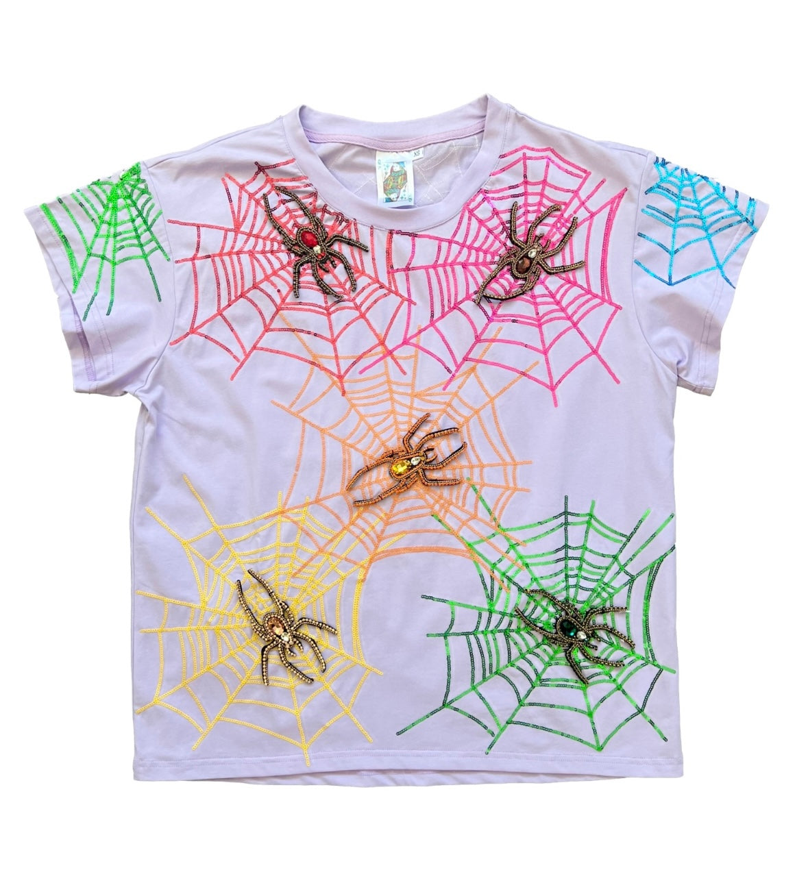 Queen of Sparkles Lavender Spider Web Tee