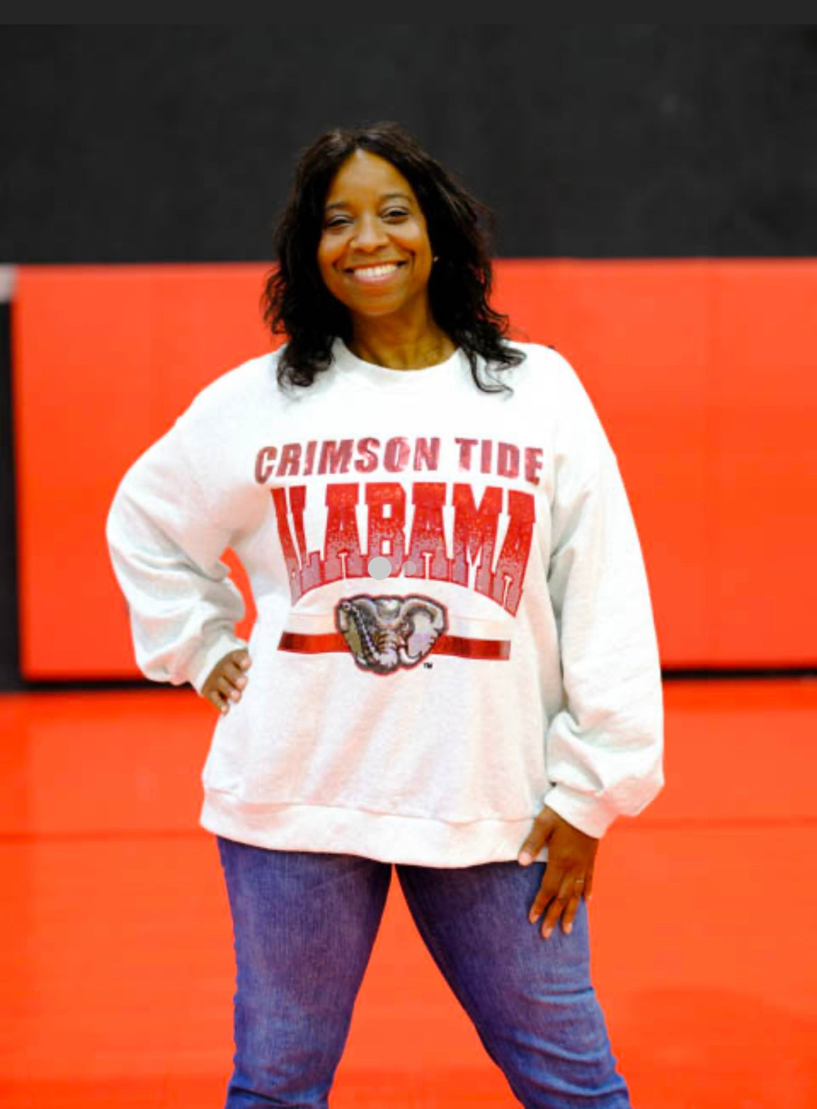 Queen of Sparkles Licensed-Grey 'Crimson Tide Alabama' Vintage Sweatshirt