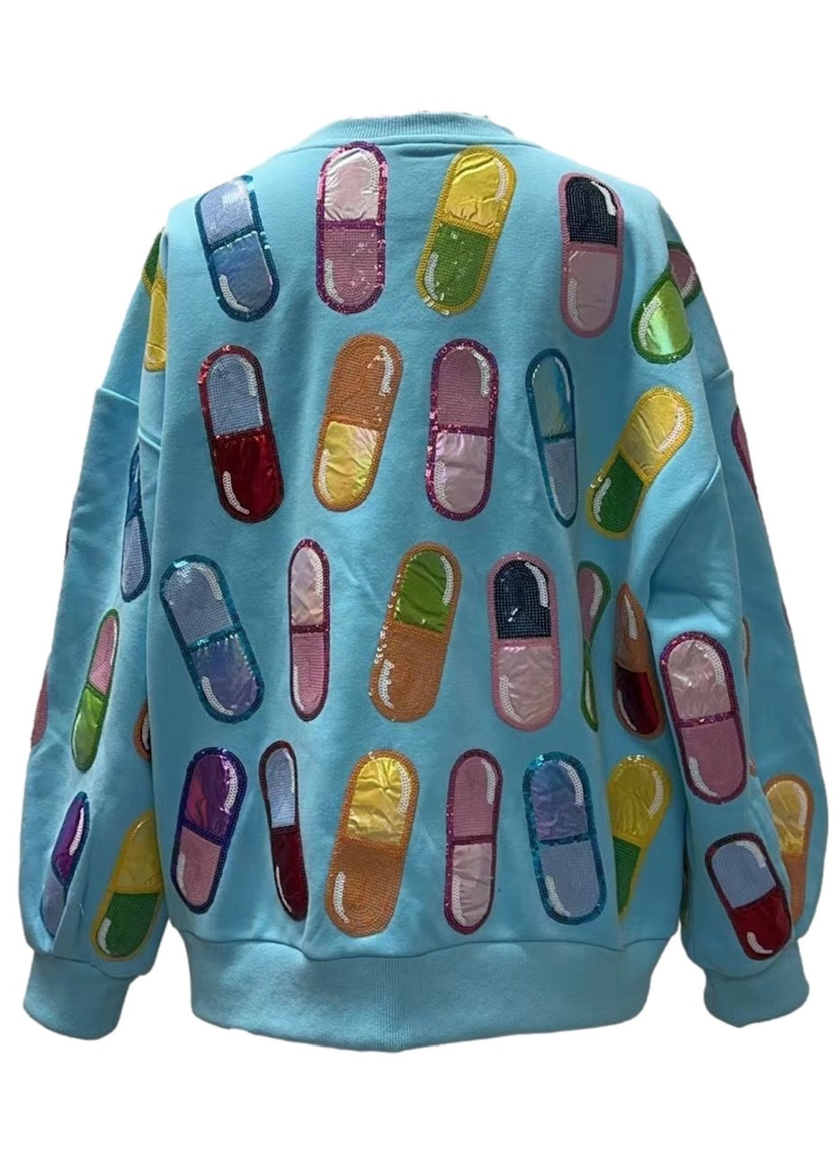 Queen of Sparkles 'Chill Pill' Sweatshirt