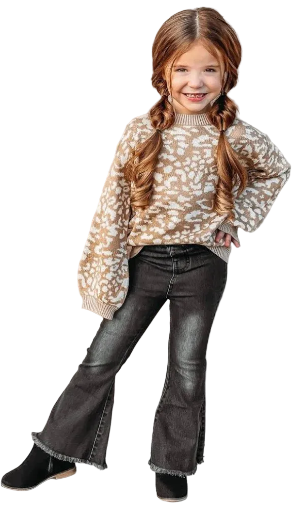 Kid Denim Bell Bottoms Black Wash by Bailey's Blossoms