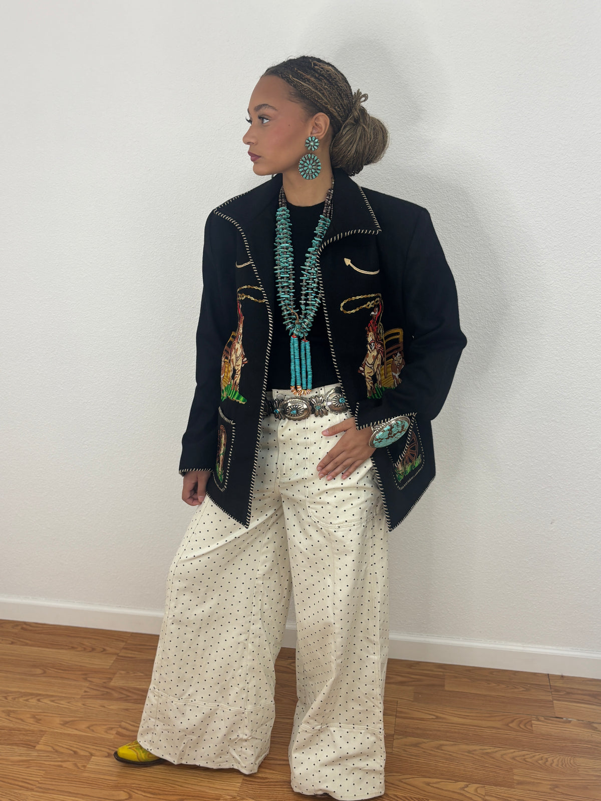 Whipstitch Western Jacket - Black