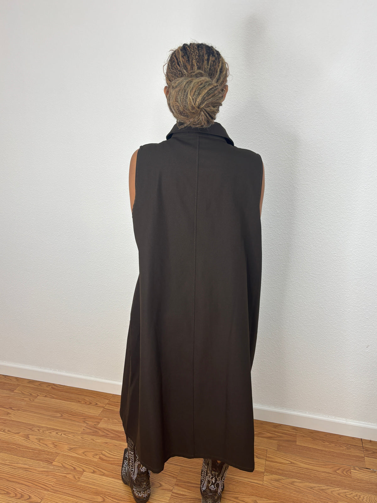 Beulah Dress with Geometric Cutouts