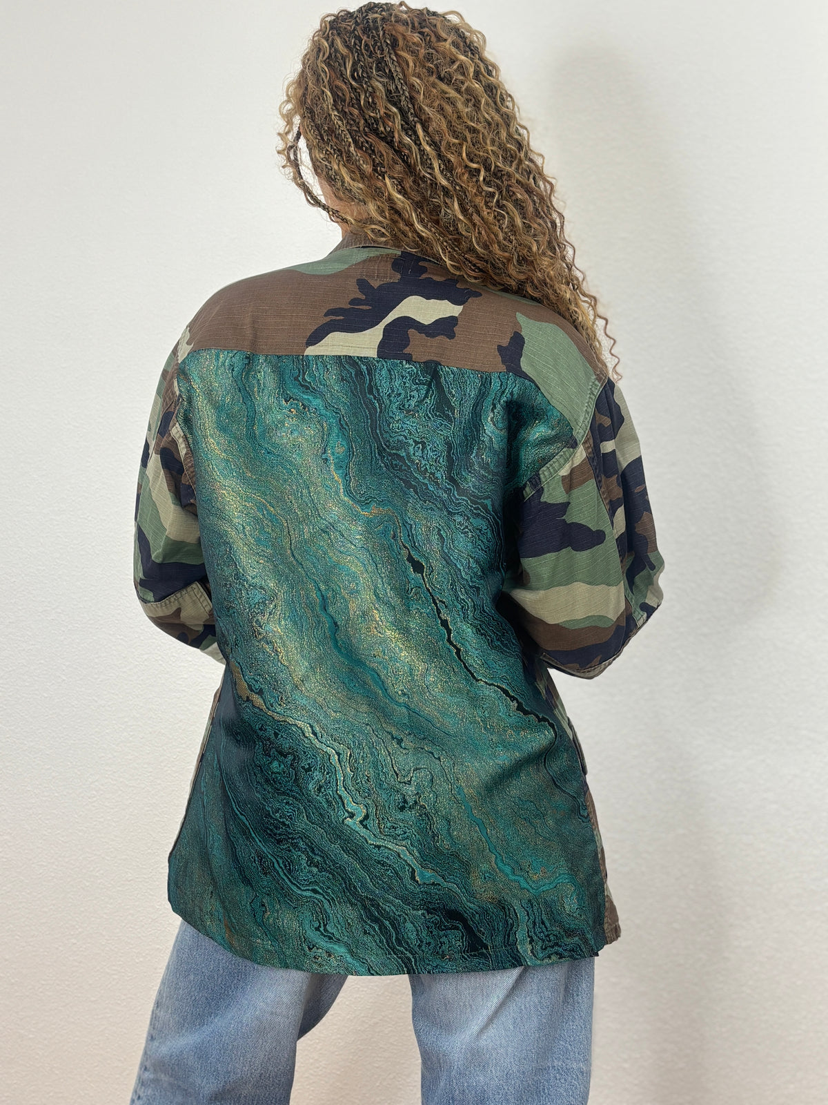 Vintage Camo Jackets-Marbled Geo Fabric