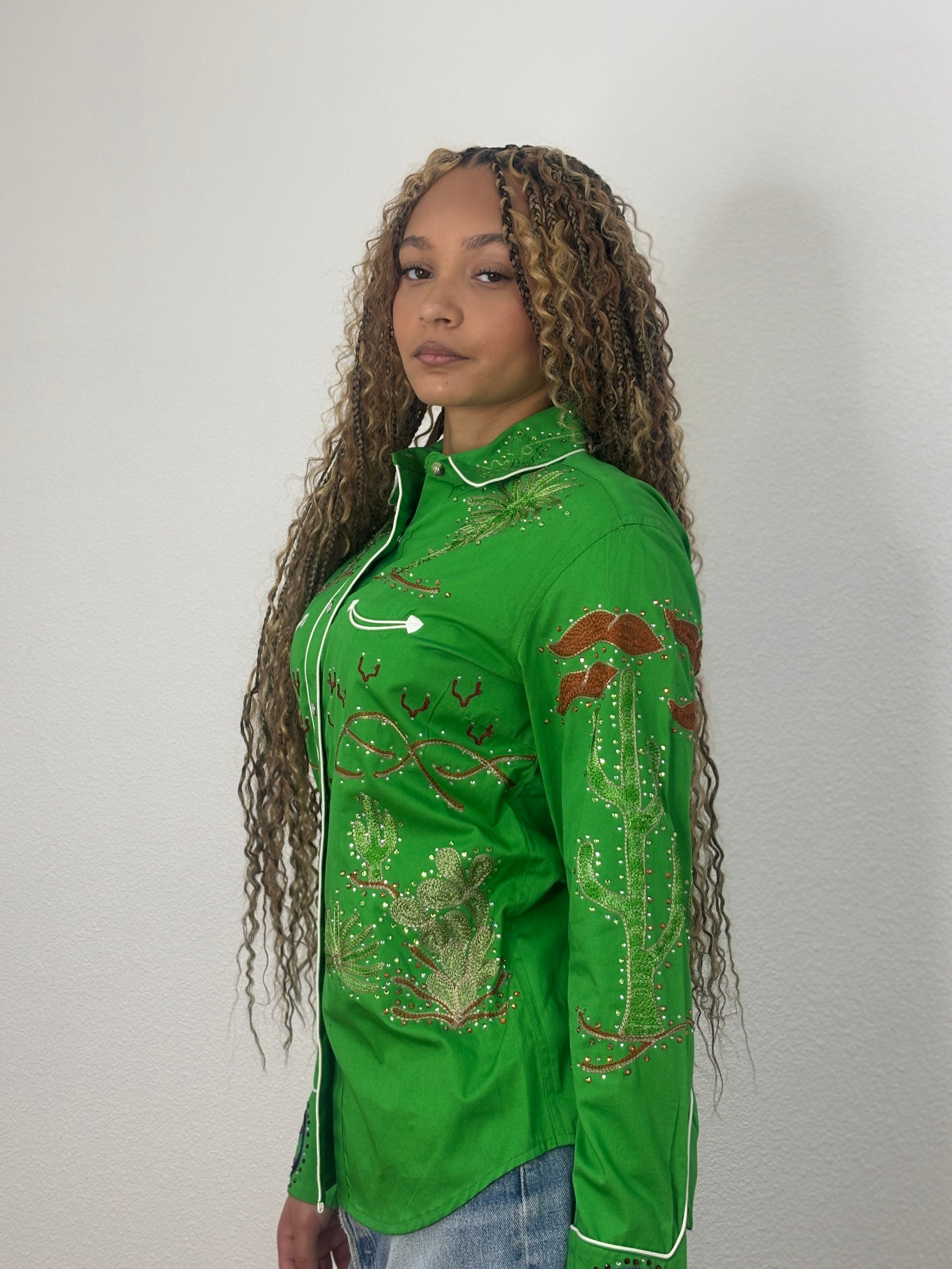 Rockmount Porter Wagoner Rhinestone Shirt - Green