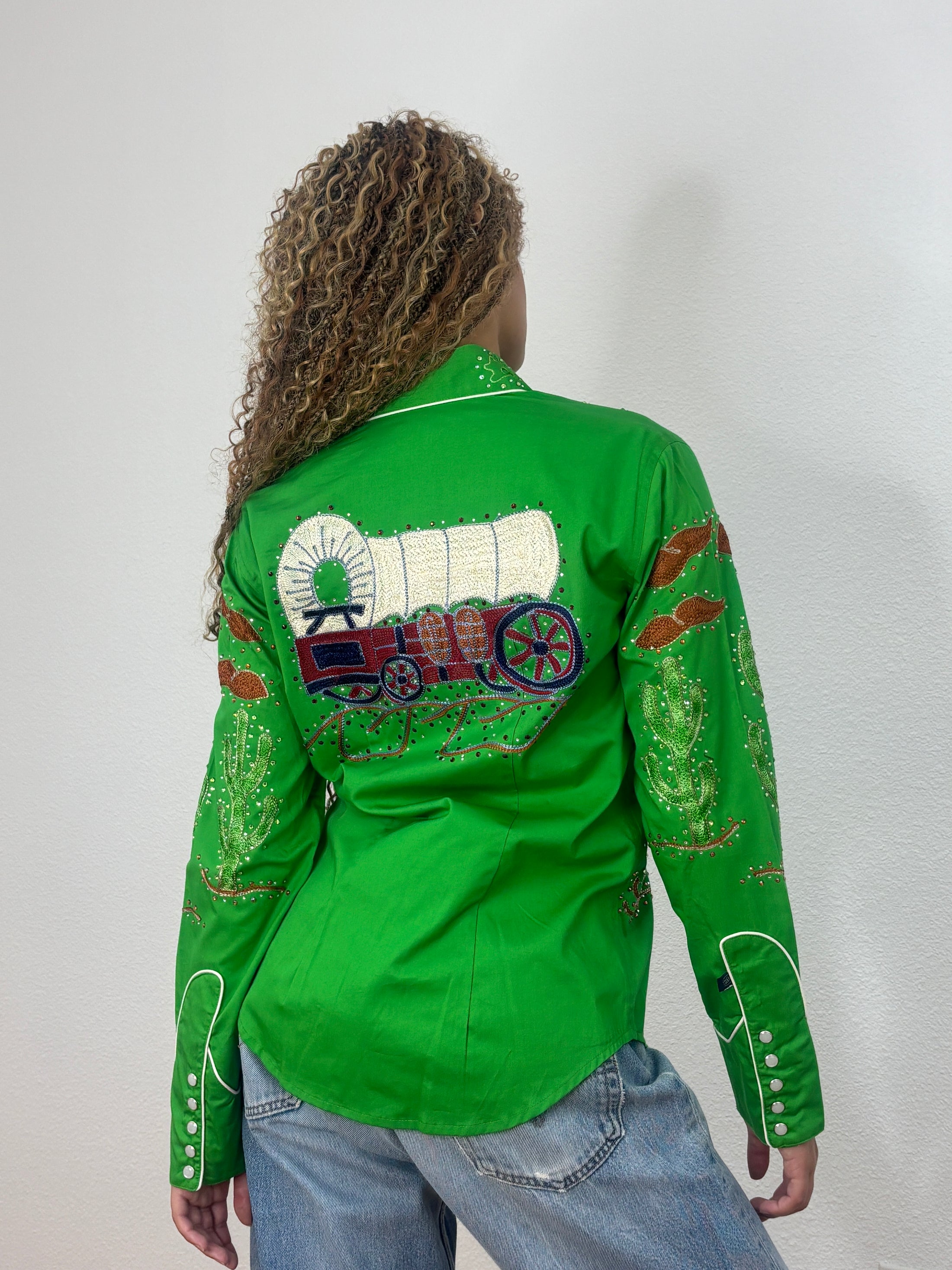 Rockmount Porter Wagoner Rhinestone Shirt - Green