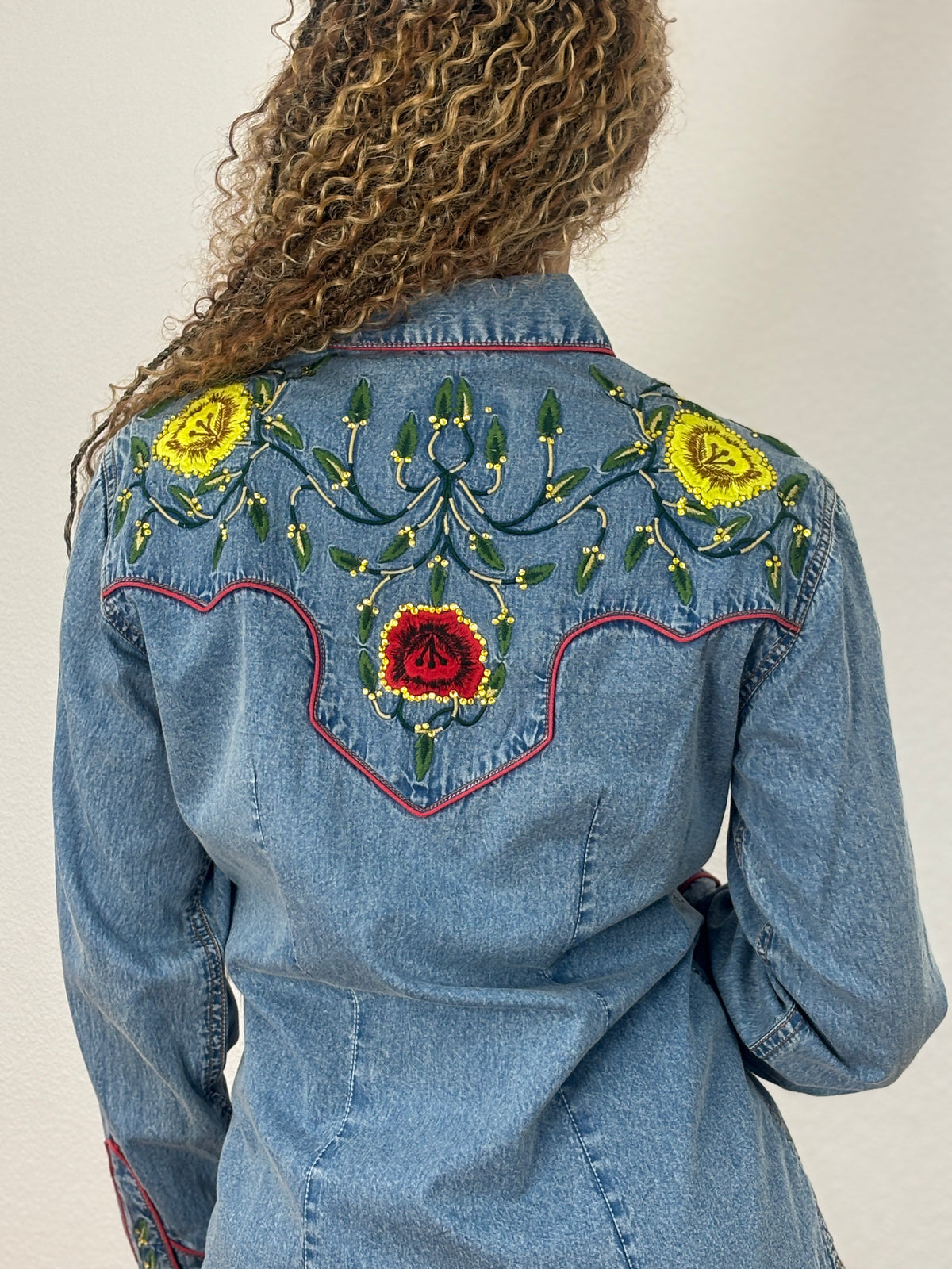 Rockmount Denim Roses and Rhinestone