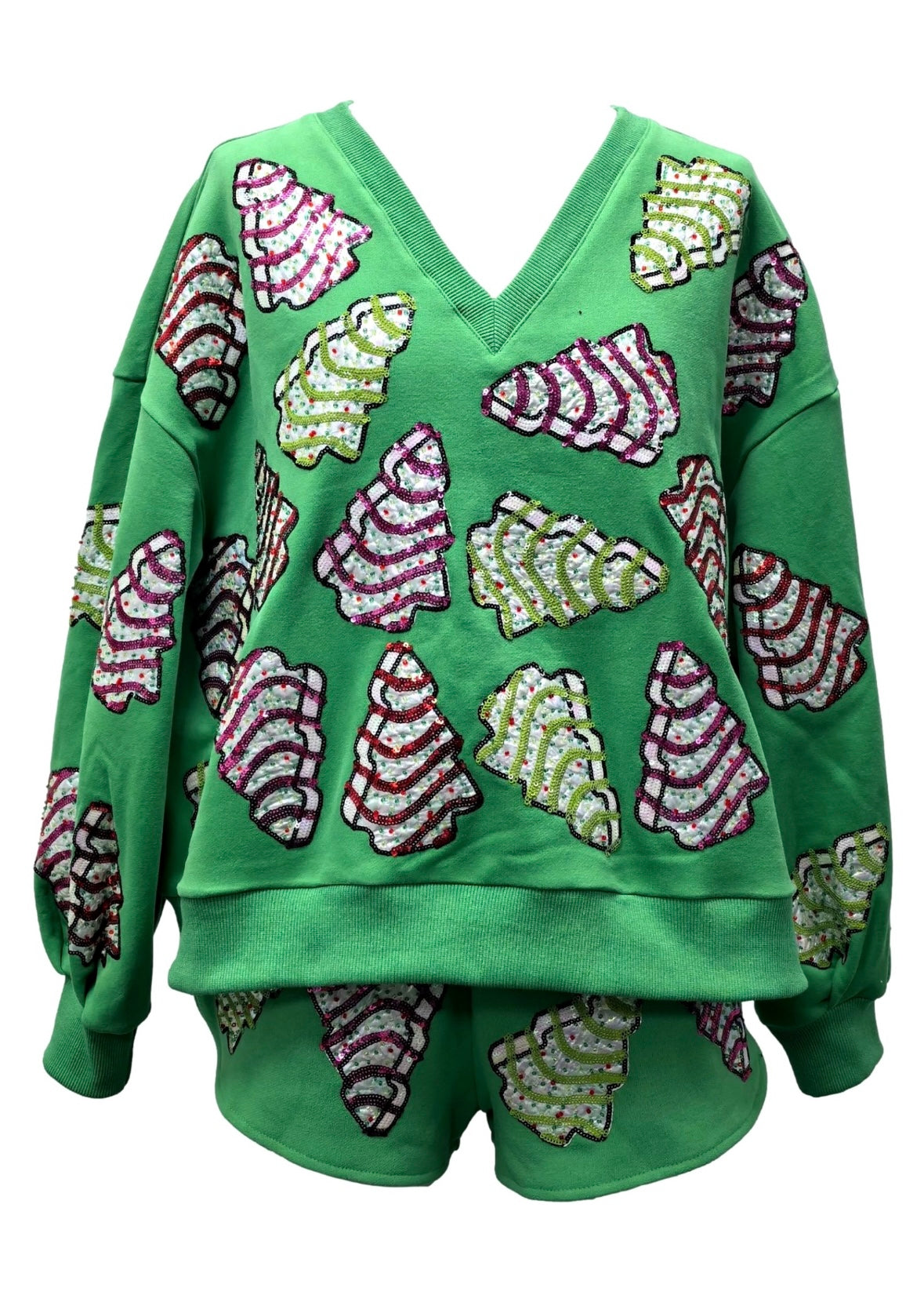 Queen of Sparkles Green Little Debbie Trees Shorts