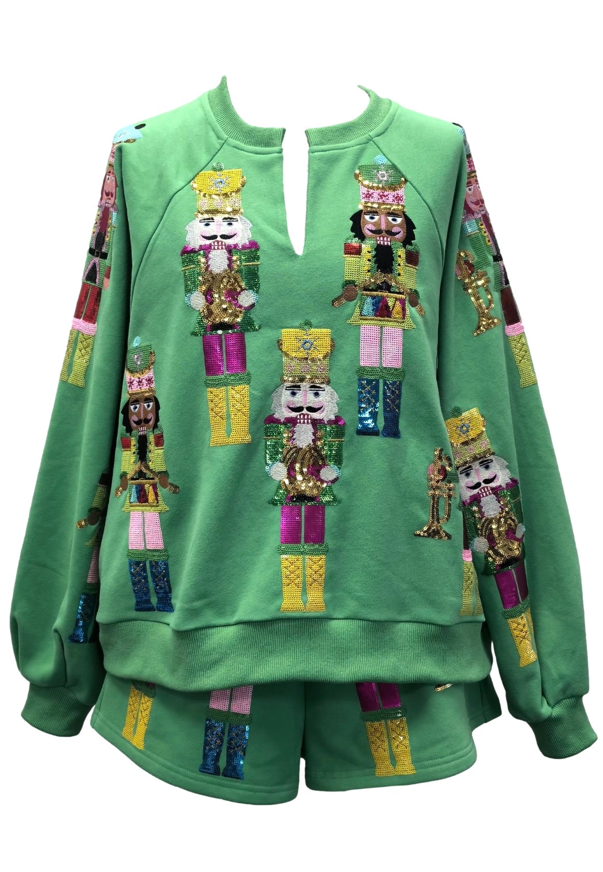 Queen of Sparkles Green Nutcracker Band Sweatshirt