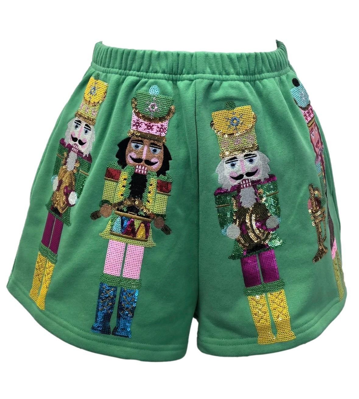 Queen of Sparkles Green Nutcracker Band Shorts