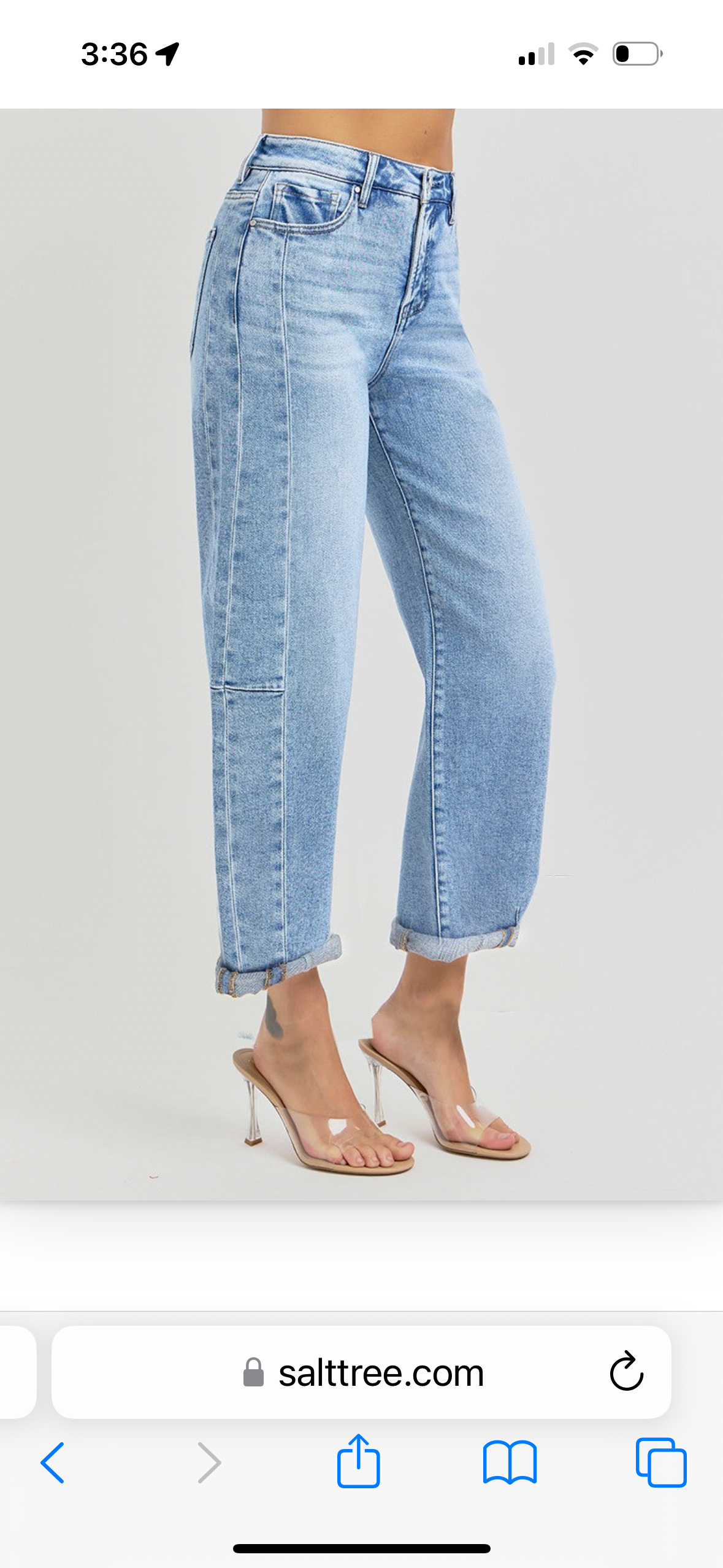 Risen Barrel Jeans in Medium Denim