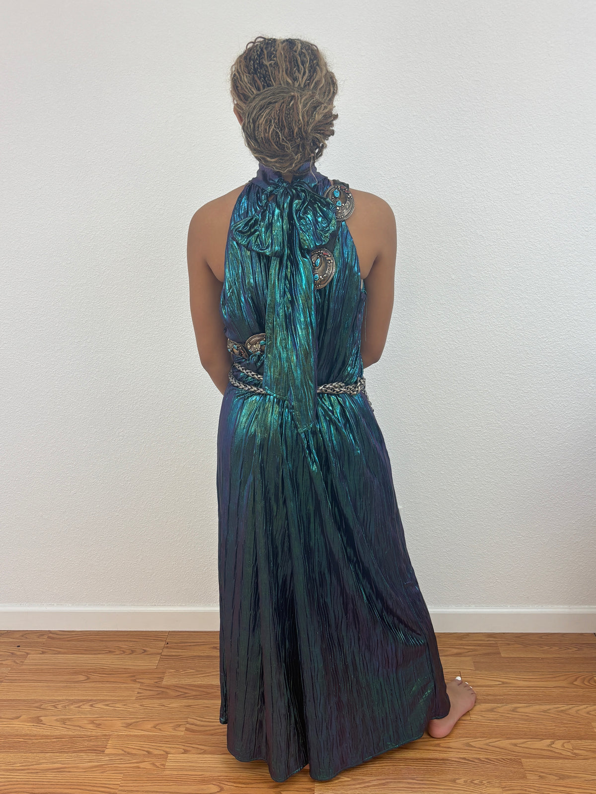 Metallic Jumpsuit - Turquoise