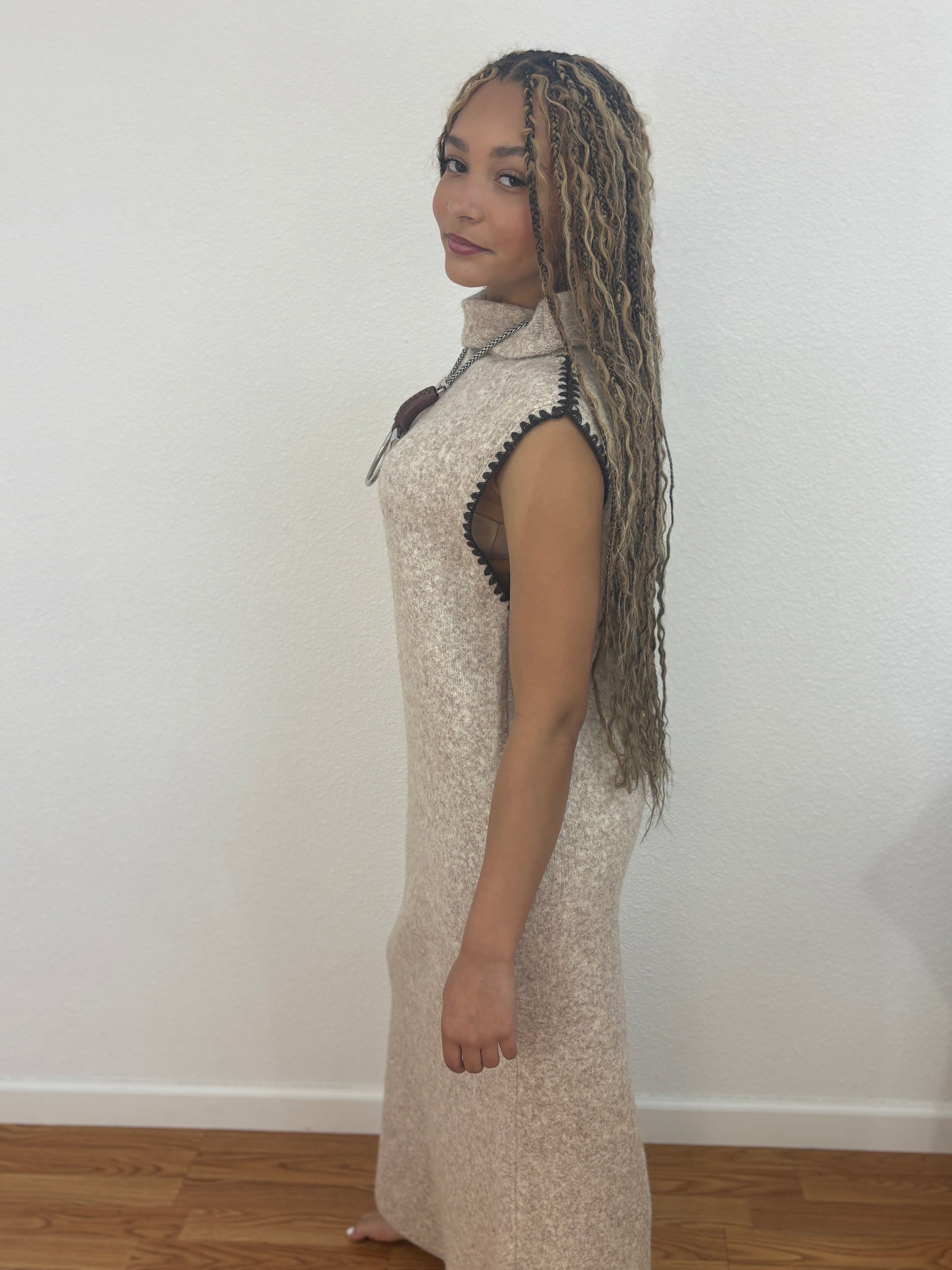 Whipstitch Sweater Dress