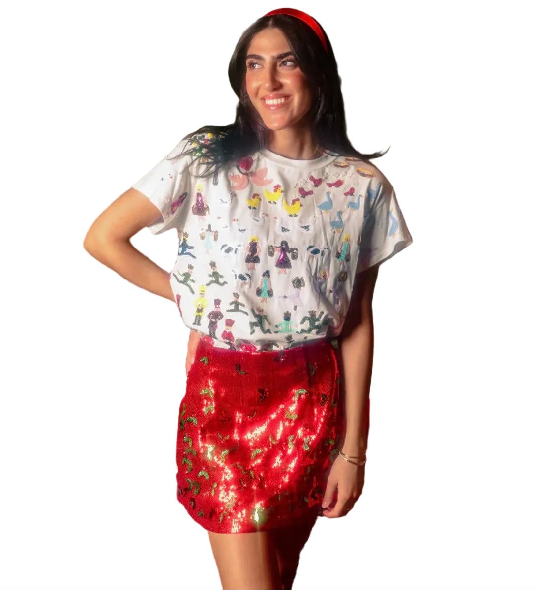 Queen of Sparkles 12 Days of Christmas Oversized Tee
