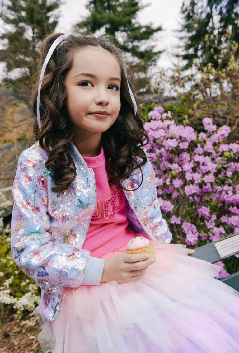 Kids Sequin Bomber Jacket by Lola and the Boys