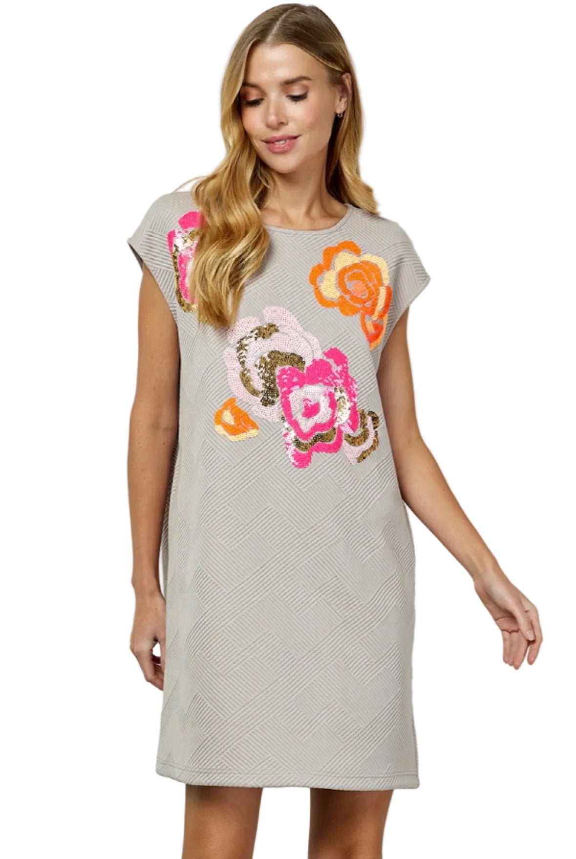 Flower Sequin Dress
