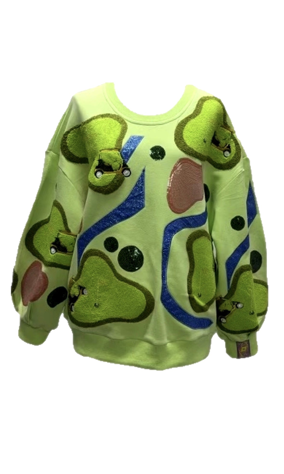 Queen of Sparkles Green Golf Course Sweatshirt