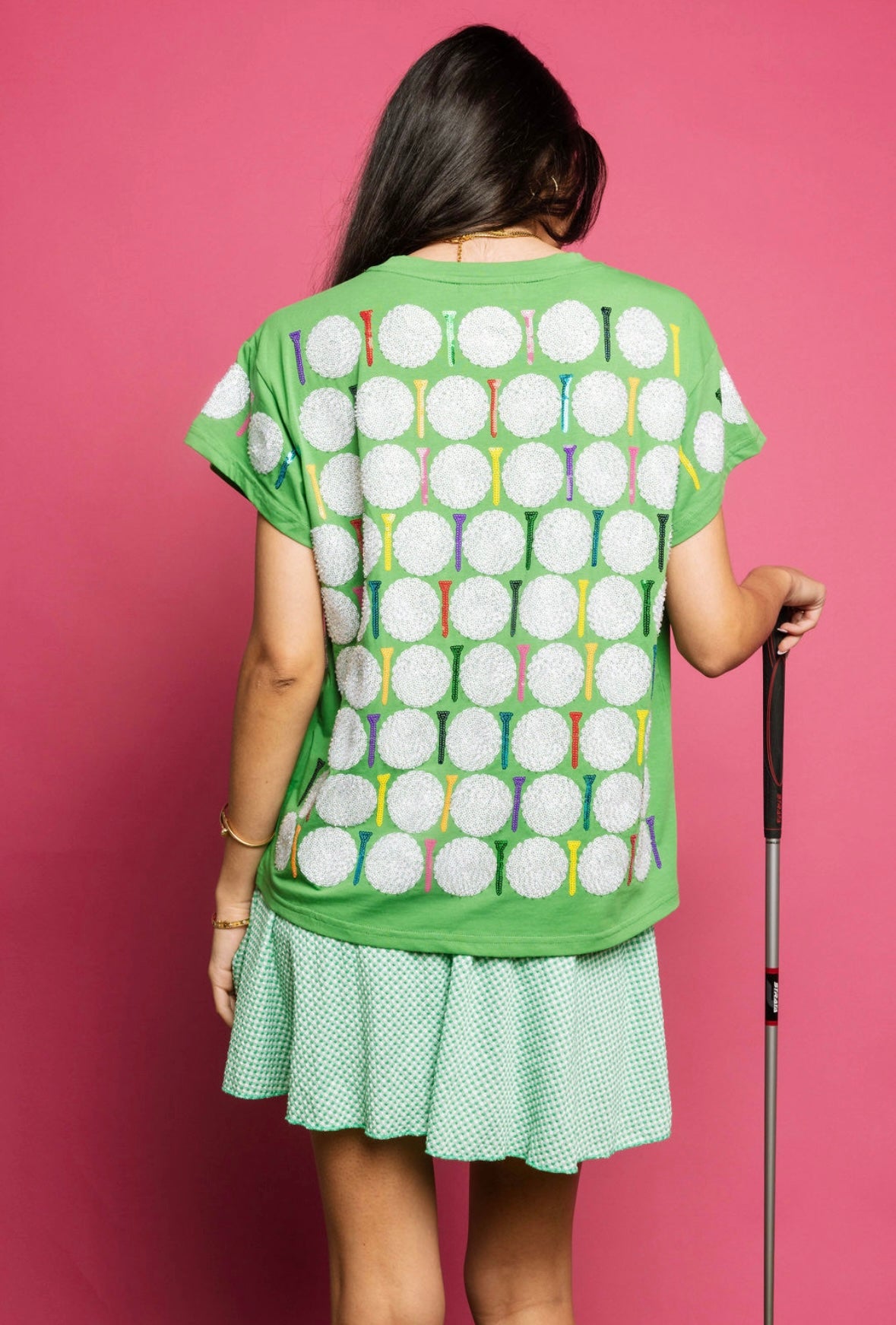 Queen of Sparkles Golf Ball & Golf Tee T-Shirt