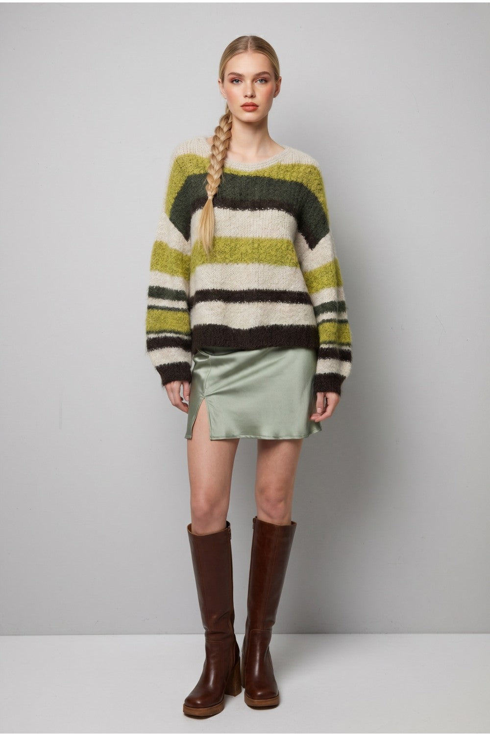 Olive & Moss Striped Recycled Knit Sweater