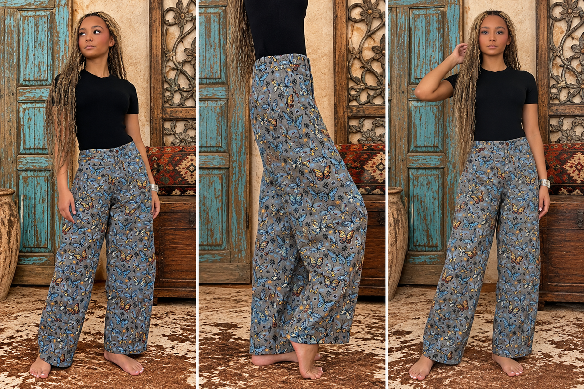 Tapestry Cargo Joggers - Butterfly
