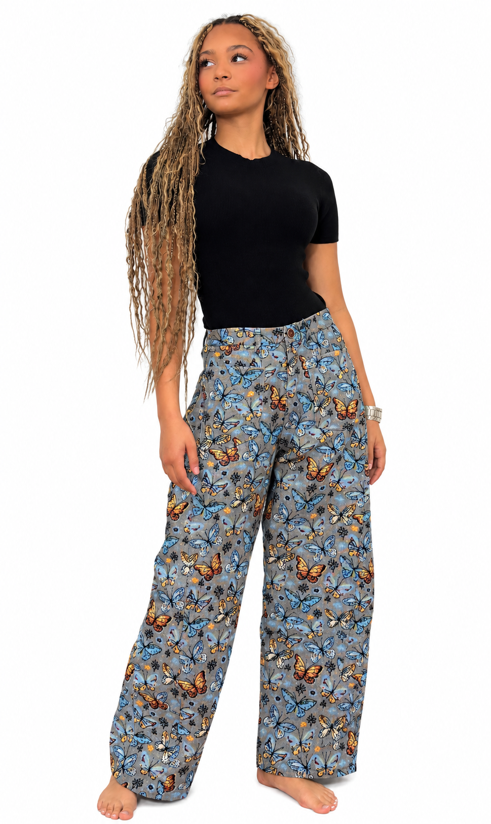 Tapestry Cargo Joggers - Butterfly