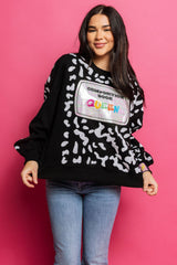 Queen of Sparkles Black Composition Book Queen Sweatshirt