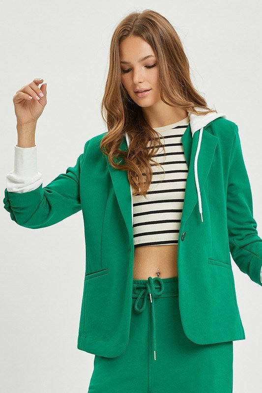 Risen Blazer with Hoodie and Pants Suit