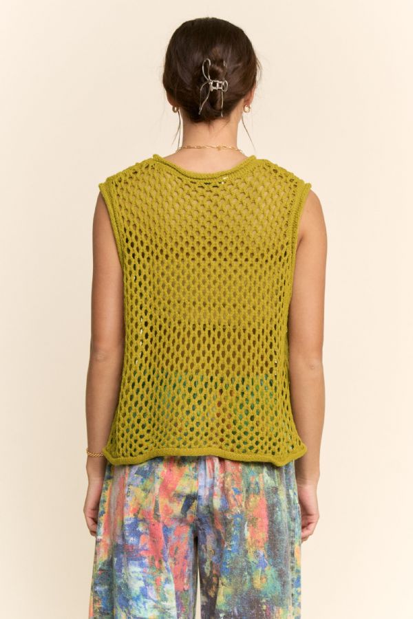 Mesh Knit Top - Golden Kiwi by Davi&Dani