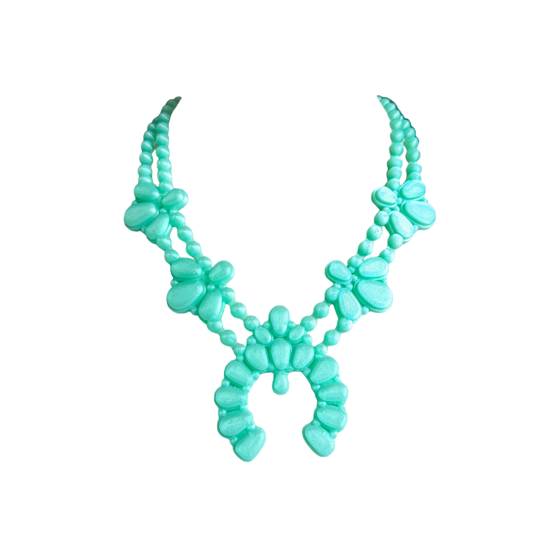Night Bloom Necklace in Stardust Mint