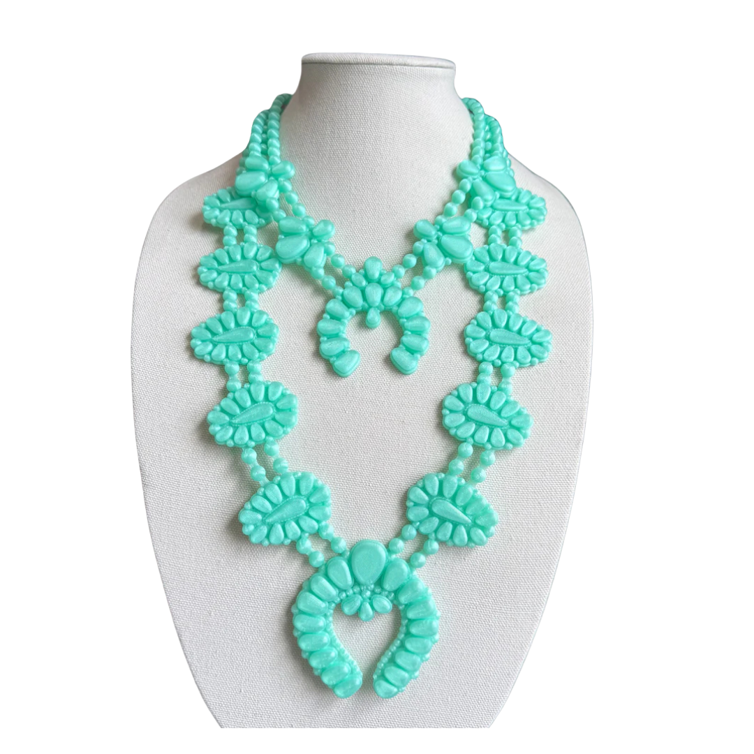 Night Bloom Necklace in Stardust Mint