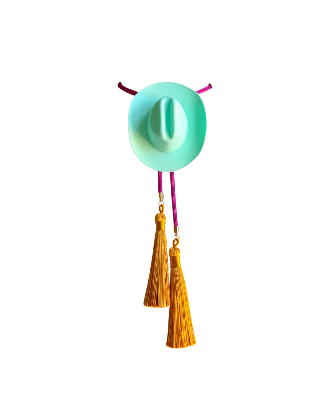 Cowboy Hat Bolo Turquoise with Blue Cord