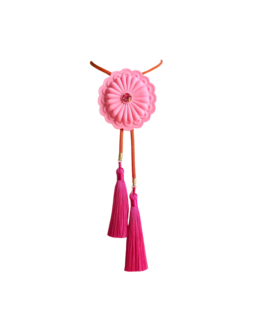 Concho Bolo Bubblegum Pink with Neon Pink & Orange by Rahya Jewelry Design - Leopard Grove product image 01