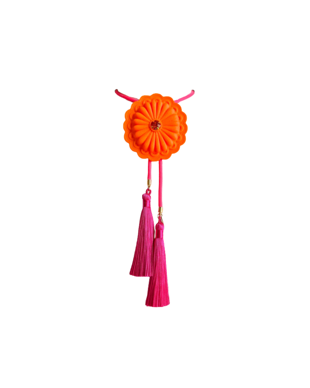 Concho Bolo Orange Citrus with Neon Pink & Fuchsia by Rahya Jewelry Design - Leopard Grove product image 01