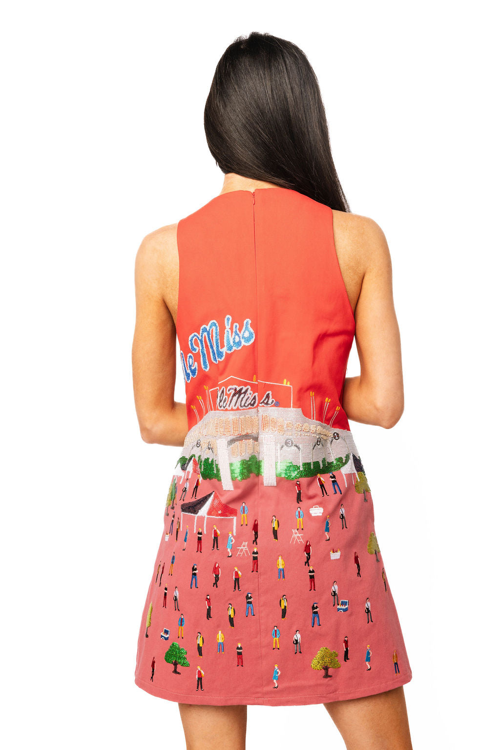 Queen of Sparkles Licensed Ole Miss Stadium Tailgate Party Tank Dress