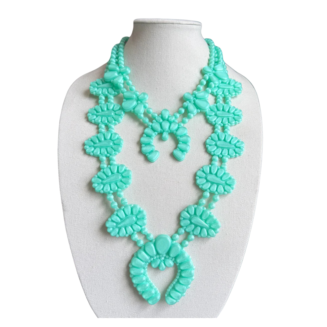 Golden Hour Necklace in Stardust Mint by Rahya Jewelry Design - Leopard Grove product image 02