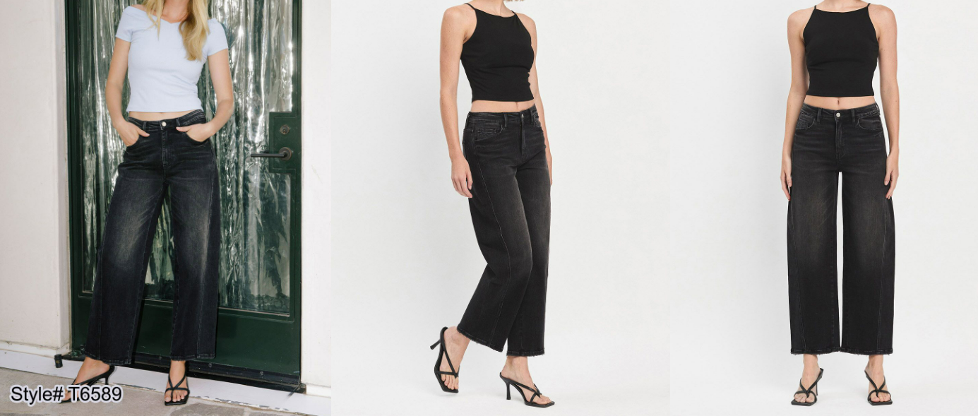 Super High Barrel Jeans in Black