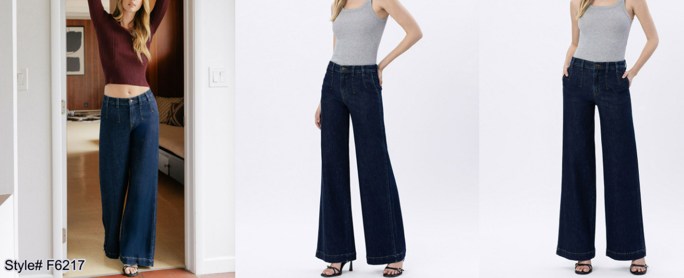 Flying Monkey Wide Leg Dark Jeans