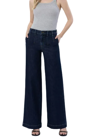 Flying Monkey Wide Leg Dark Jeans