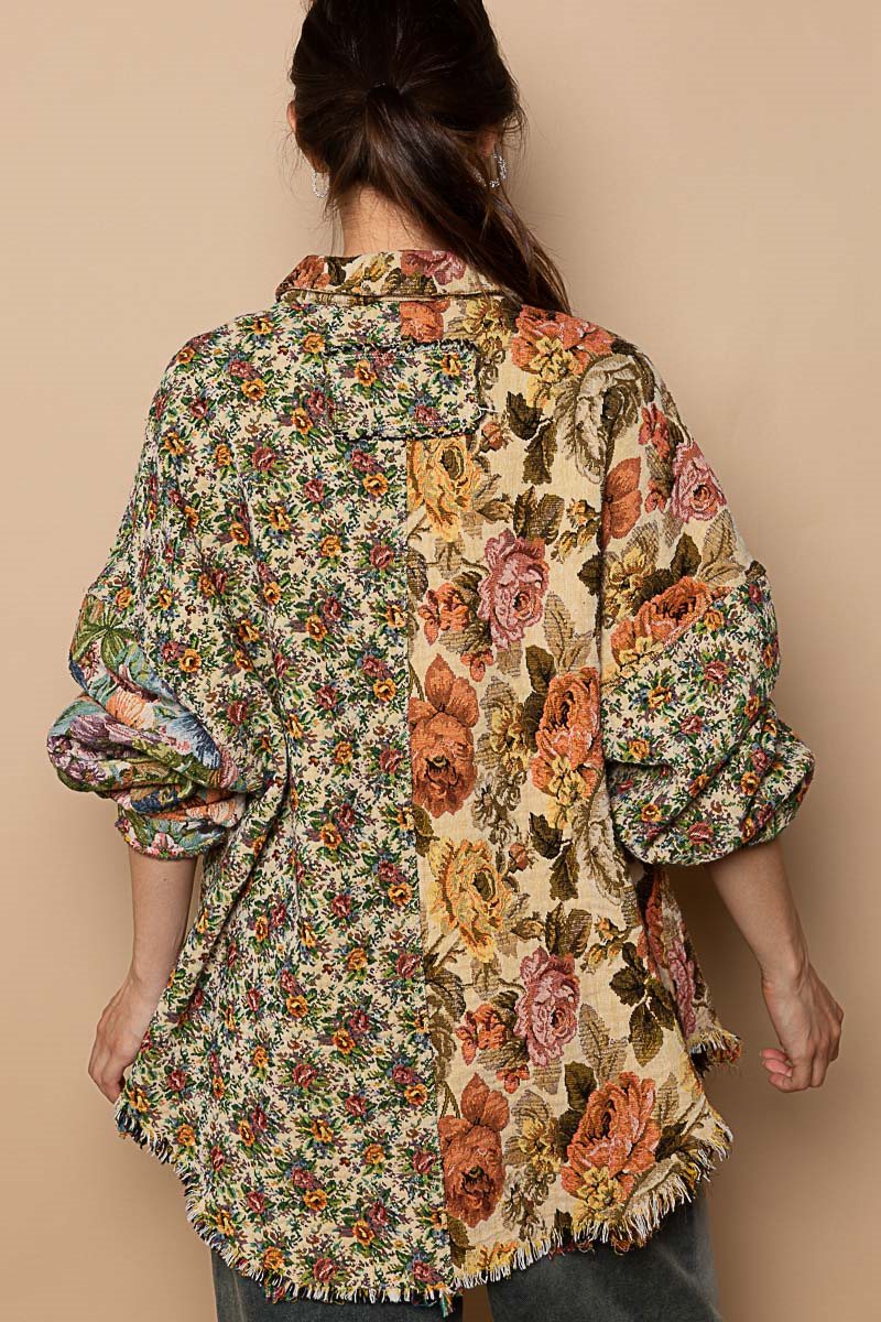 Floral Shirt Jacket